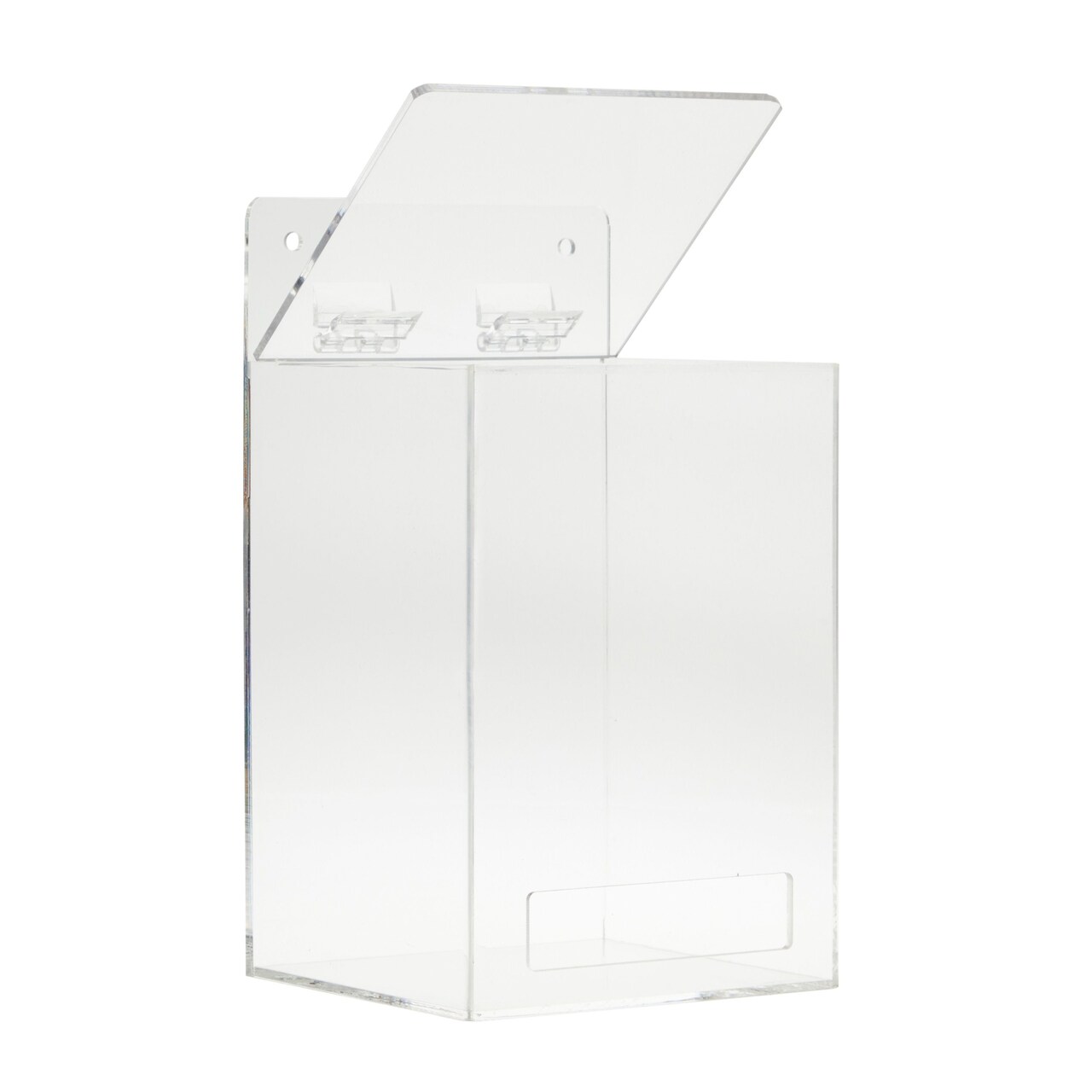 Acrylic Wall Mount Dispenser for Gloves, Shoe Covers, Hairnet Holder, Beard Nets Storage (5 x 4.5 x 8.5 In)